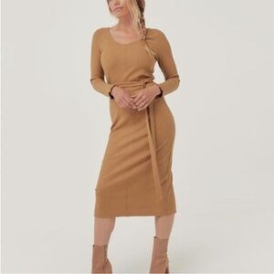 Pact Organic Cotton Ribbed Jazz Dress